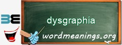 WordMeaning blackboard for dysgraphia